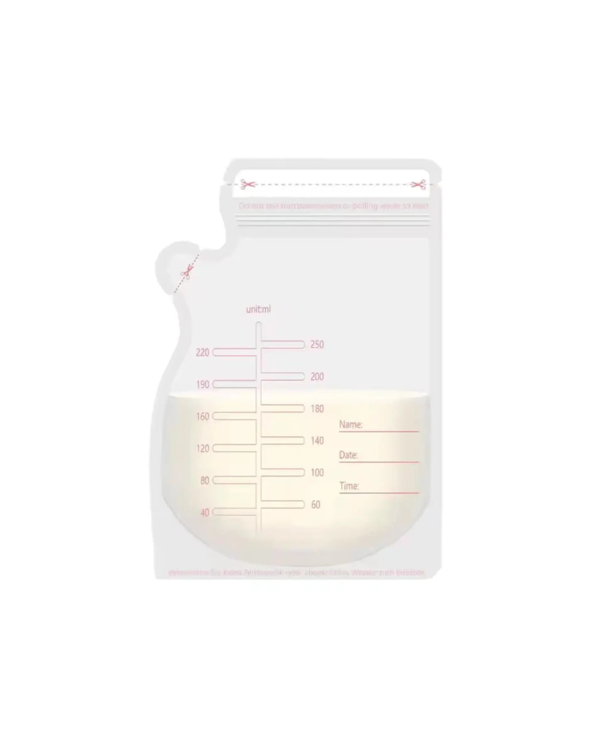 BPA free milk bags 250ml
