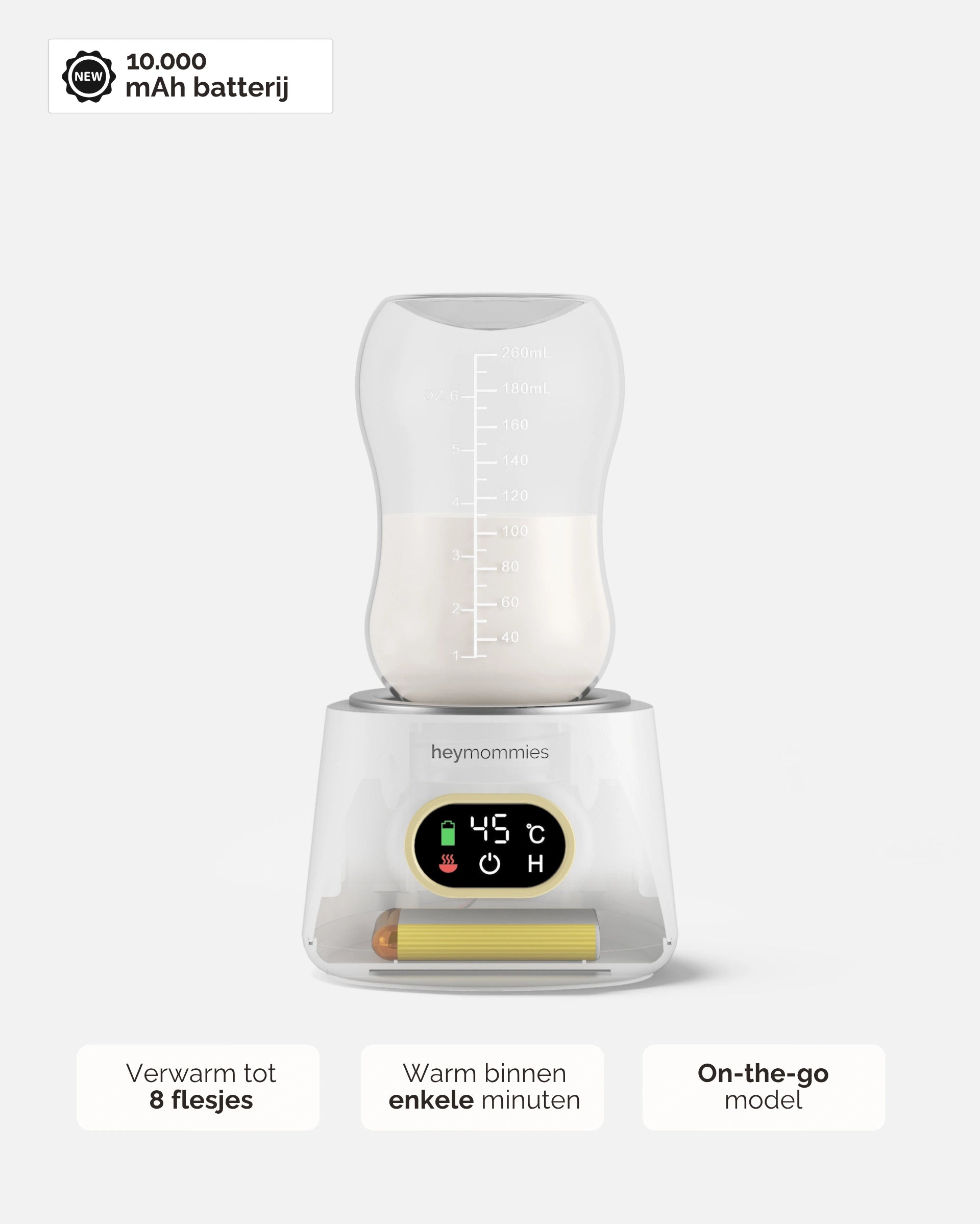 Draagbare Flessenwarmer - Heymommies Warm Plus